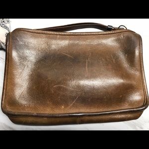 Vintage Taupe Brown Coach City Clutch Bag